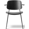 black lacquered oak + black steel - 3070 Søborg chair - Fredericia