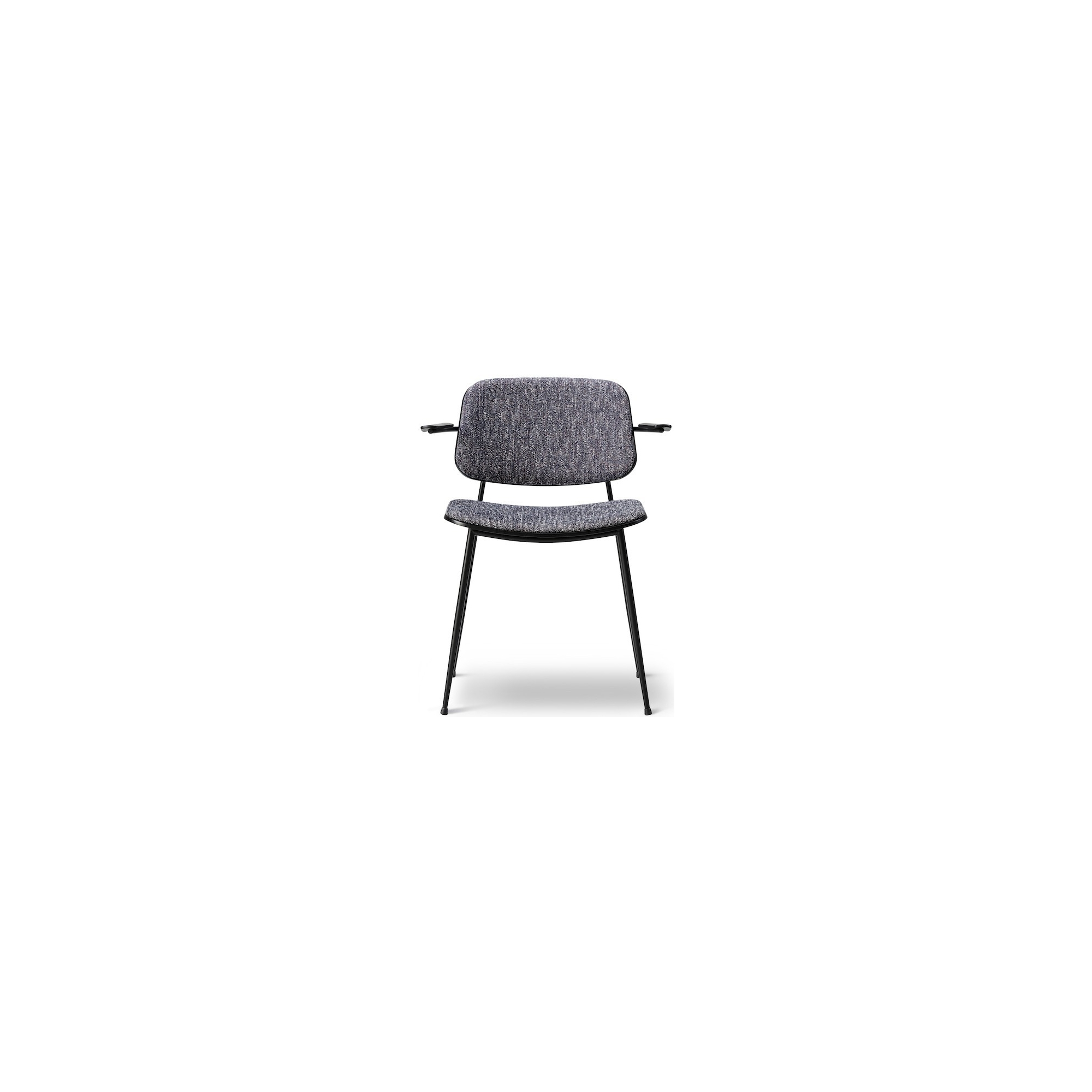 black lacquered oak + black steel + Sonar 1772  - 3072 Søborg chair - Fredericia