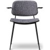 black lacquered oak + black steel + Sonar 1772  - 3072 Søborg chair - Fredericia