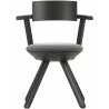 KG002 - black/white + asphalt - Rival chair - Artek