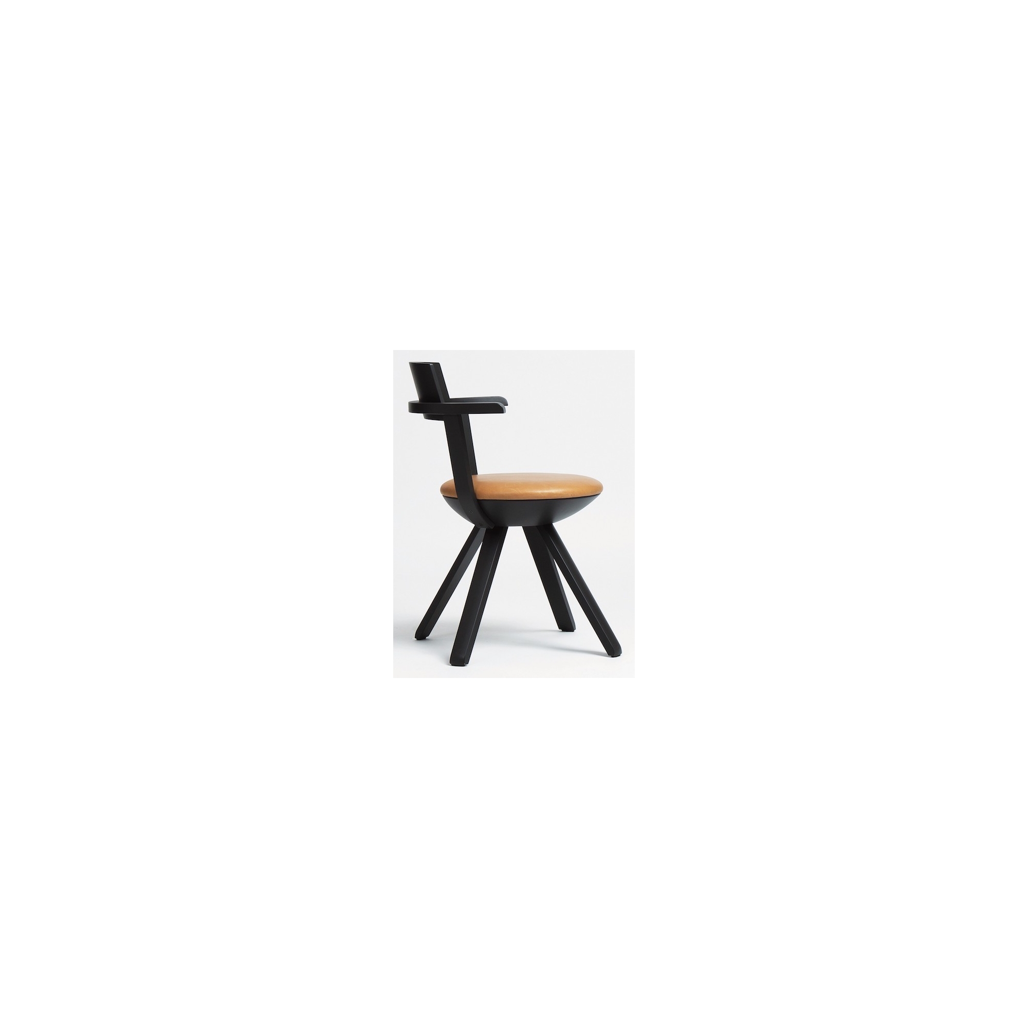 KG002 - caramel leather + asphalt - Rival chair - Artek