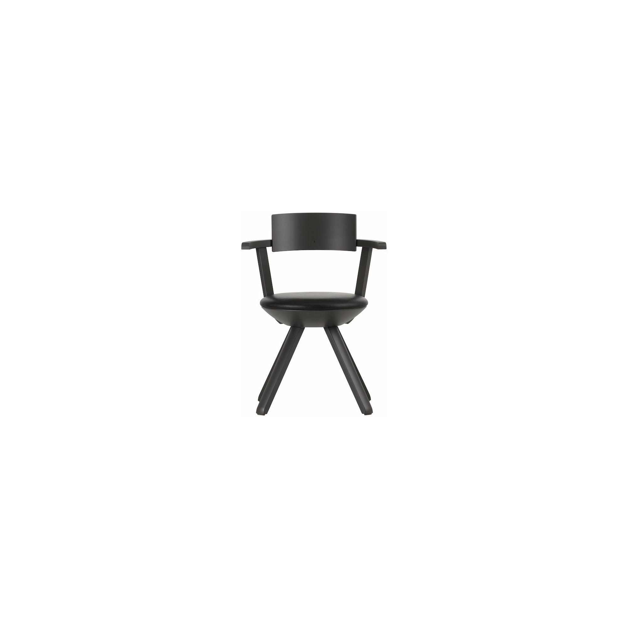 KG002 - nero leather + asphalt - Rival chair - Artek