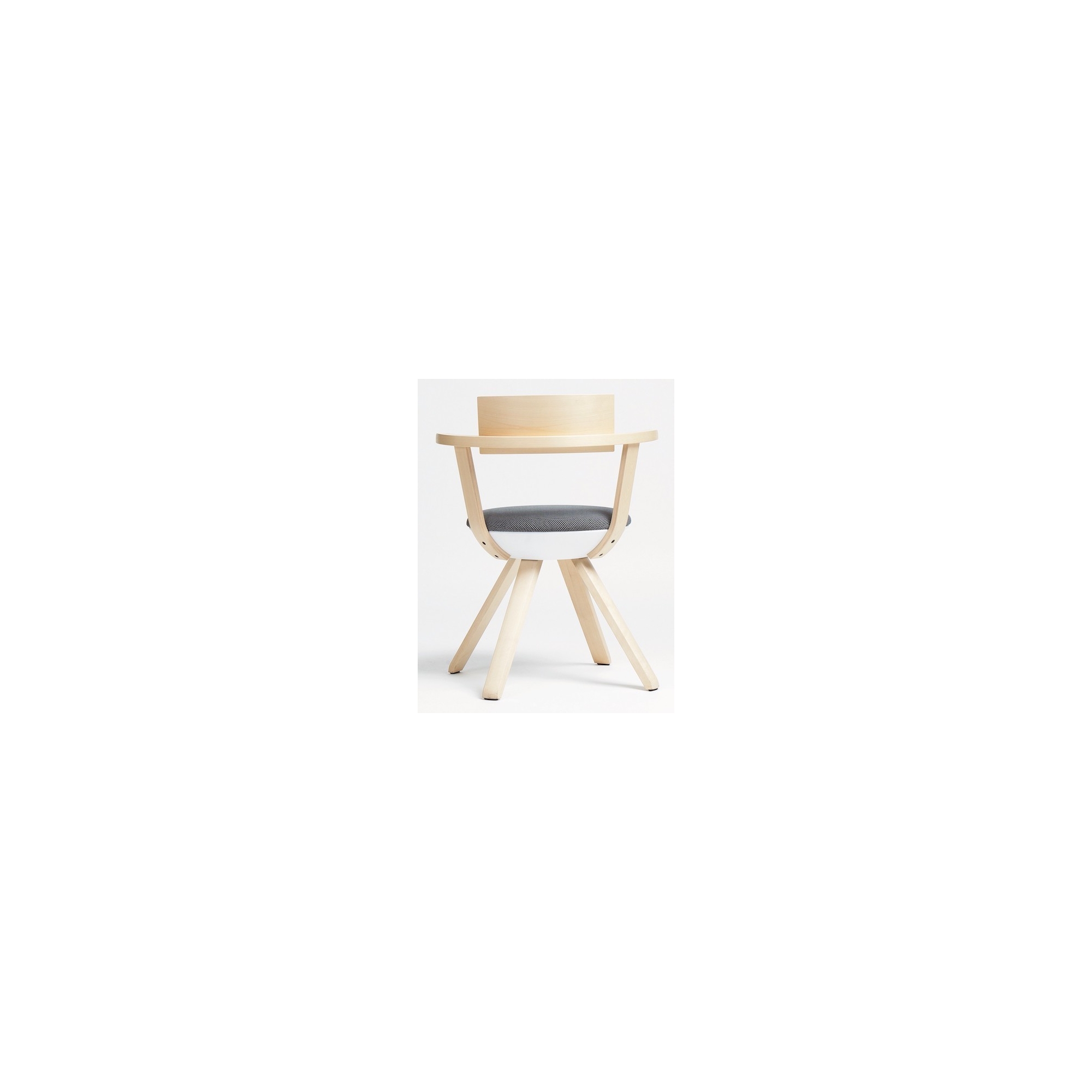 KG002 - black/white + lacquered birch - Rival chair - Artek