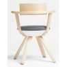 KG002 - black/white + lacquered birch - Rival chair - Artek