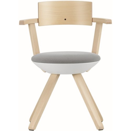 KG002 - light grey/cream + lacquered birch - Rival chair - Artek