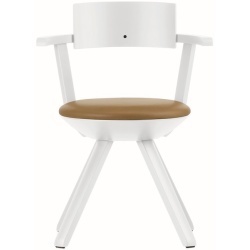 KG002 - caramel leather + white - Rival chair - Artek