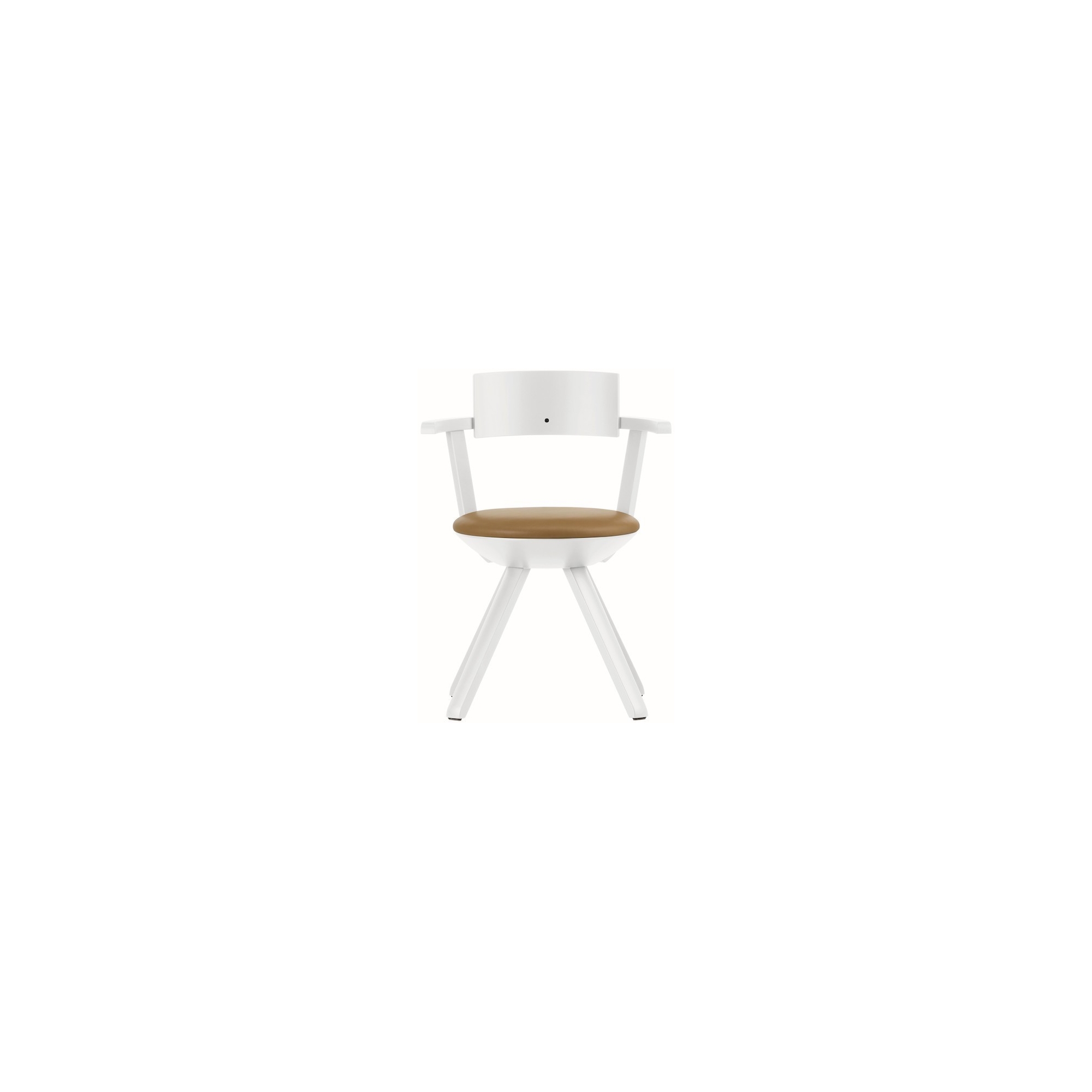 KG002 - caramel leather + white - Rival chair - Artek