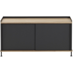 oak/black - horizontal Enfold sideboard – W124 x D45 xH63cm - Muuto