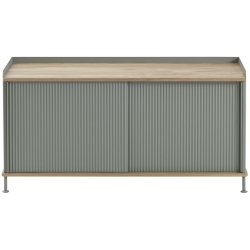 oak/dusty green - horizontal Enfold sideboard – W124 x D45 xH63cm - Muuto