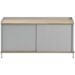 chêne/gris - buffet horizontal Enfold – L124 x P45 xH63cm - Muuto