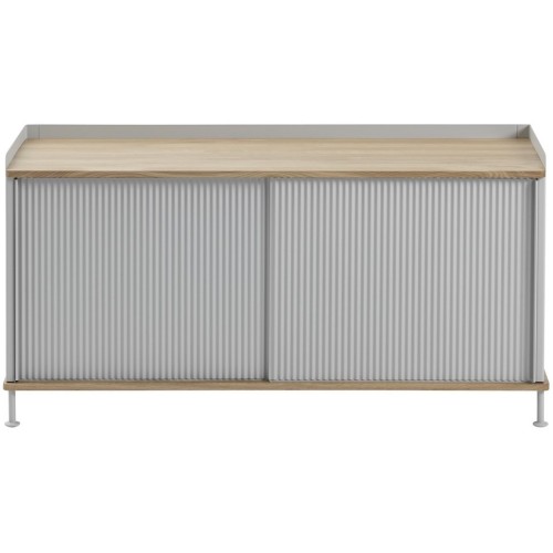 chêne/gris - buffet horizontal Enfold – L124 x P45 xH63cm - Muuto