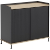 chêne/noir - buffet vertical Enfold – L100 x P45 x H85cm - Muuto