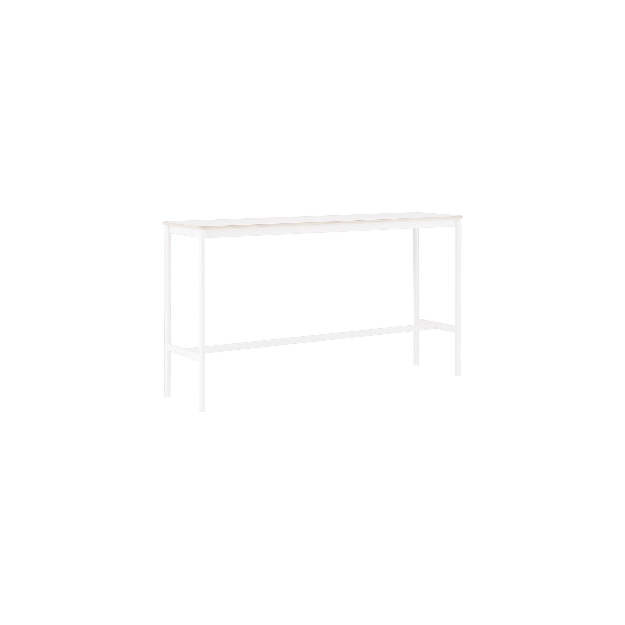 H95x190x50 - white/plywood - high table Base - Muuto