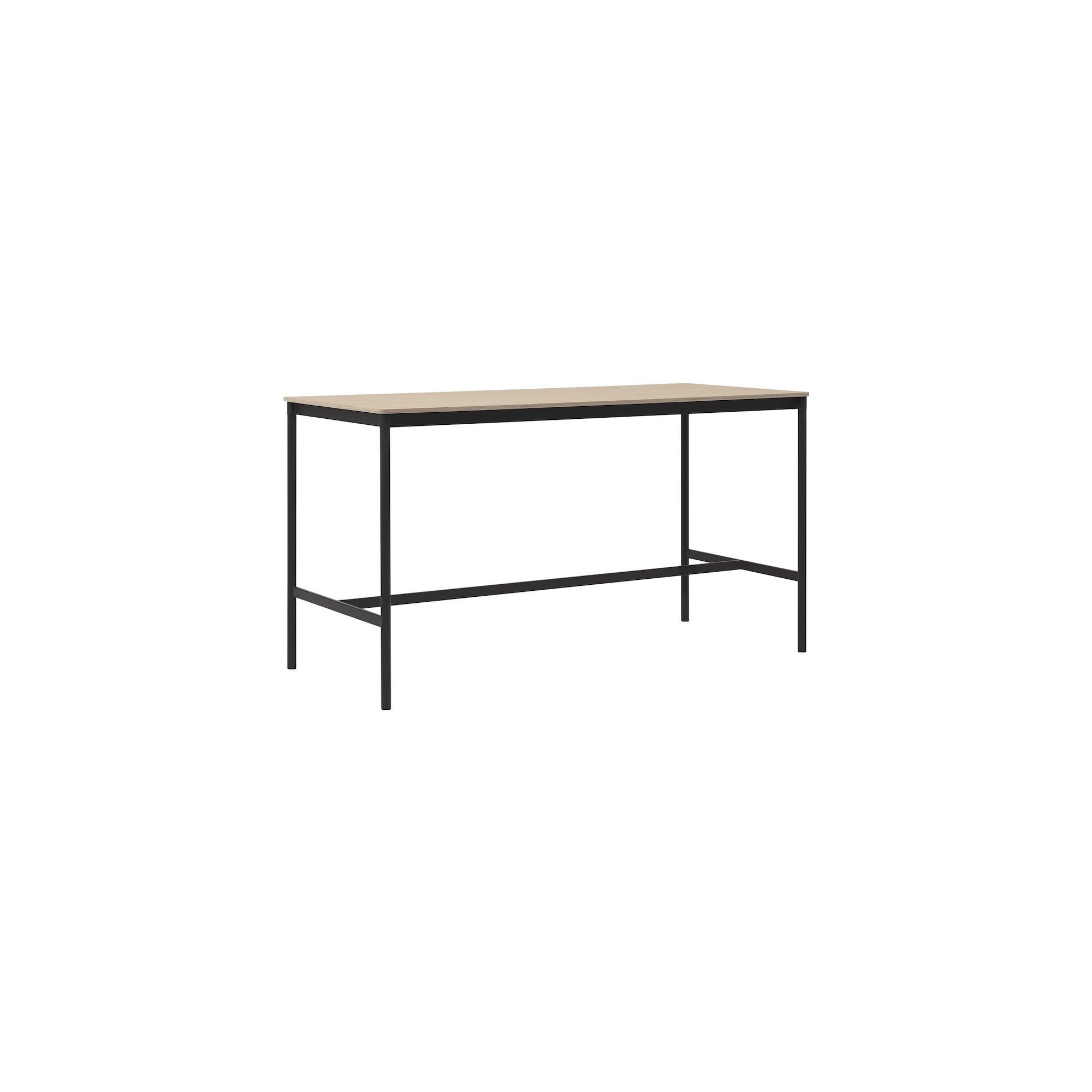 H95x190x50 - black/oak - high table Base - Muuto