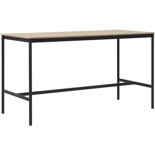 H95x190x50 - black/oak - high table Base - Muuto