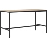 H95x190x85 - black/oak - high table Base - Muuto