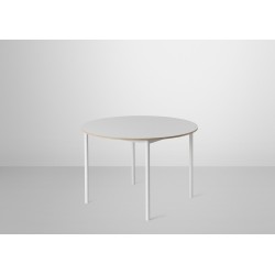 Ø110cm - blanc + contreplaqué - table Base - Muuto