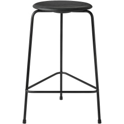 Tabouret High Dot Counter, 3 pieds – Cuir Intense noir / Noir mat - Fritz Hansen