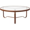 tan leather - Ø100cm - Adnet coffee table - Gubi