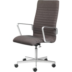 with castors - Rime 641 - medium back Oxford - Fritz Hansen