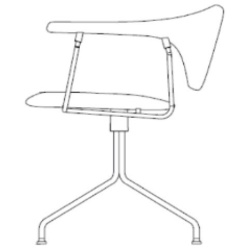 swivel base - Masculo chair - Gubi