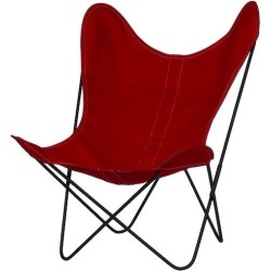 cerise - black structure - AA Butterfly chair