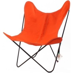 orange mandarine - structure noire - fauteuil AA Butterfly