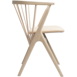 cuir Spectrum Honey Sørensen + chêne savonné - chaise 8 Sibast