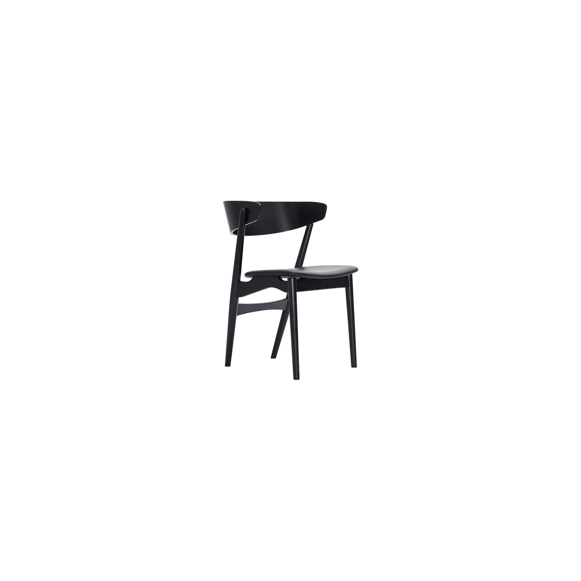 Victory black Sørensen leather + black oak - Sibast 7 chair