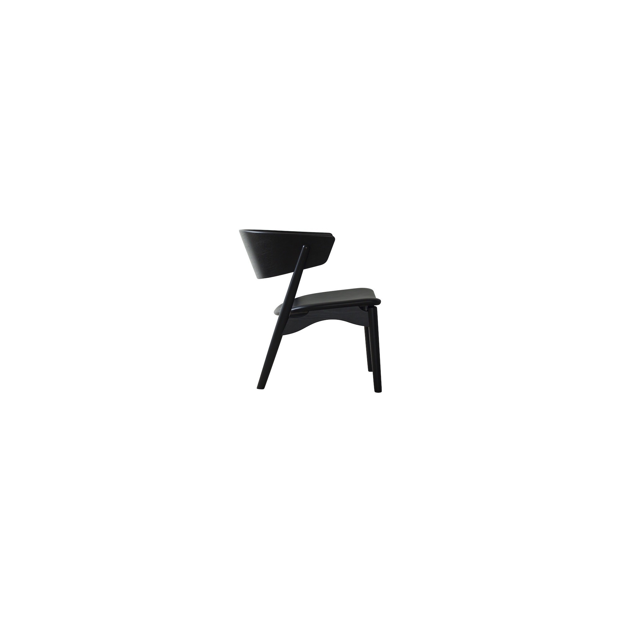 black Victory Sørensen leather + black oak - Sibast 7 lounge chair