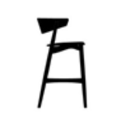 H90cm - black Victory Sørensen leather + smoked oak - Sibast 7 counter stool