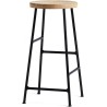 H65 - oiled oak + soft black steel - Cornet bar stool - HAY