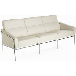 3 places - cuir White - canapé 3303 - Fritz Hansen