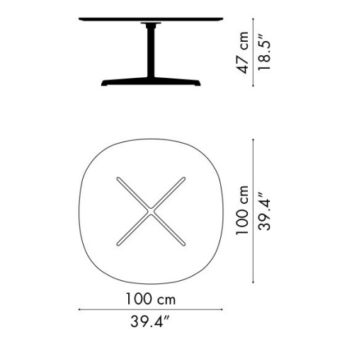 A203 - super circulaire - Table Basse Series - Fritz Hansen