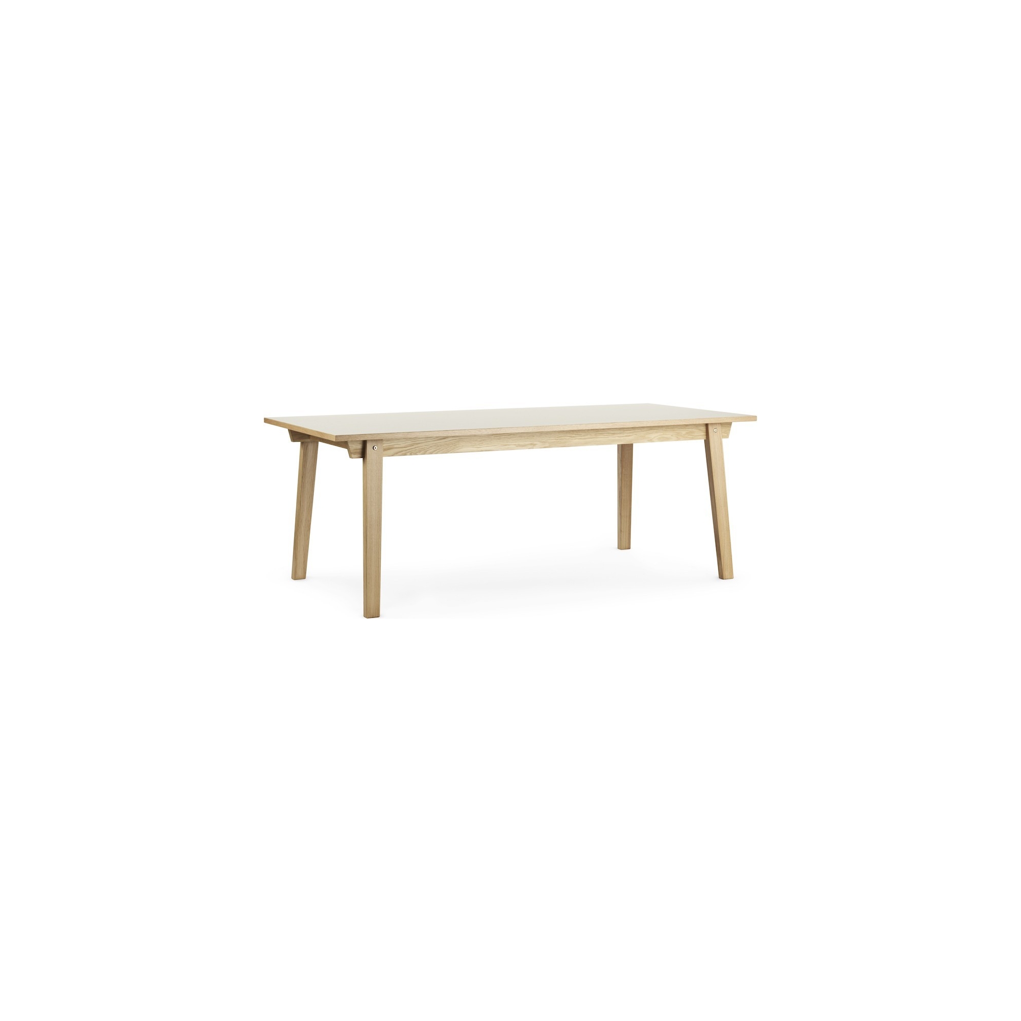 crème - 90x200cm - table rectangulaire Slice - Normann Copenhagen