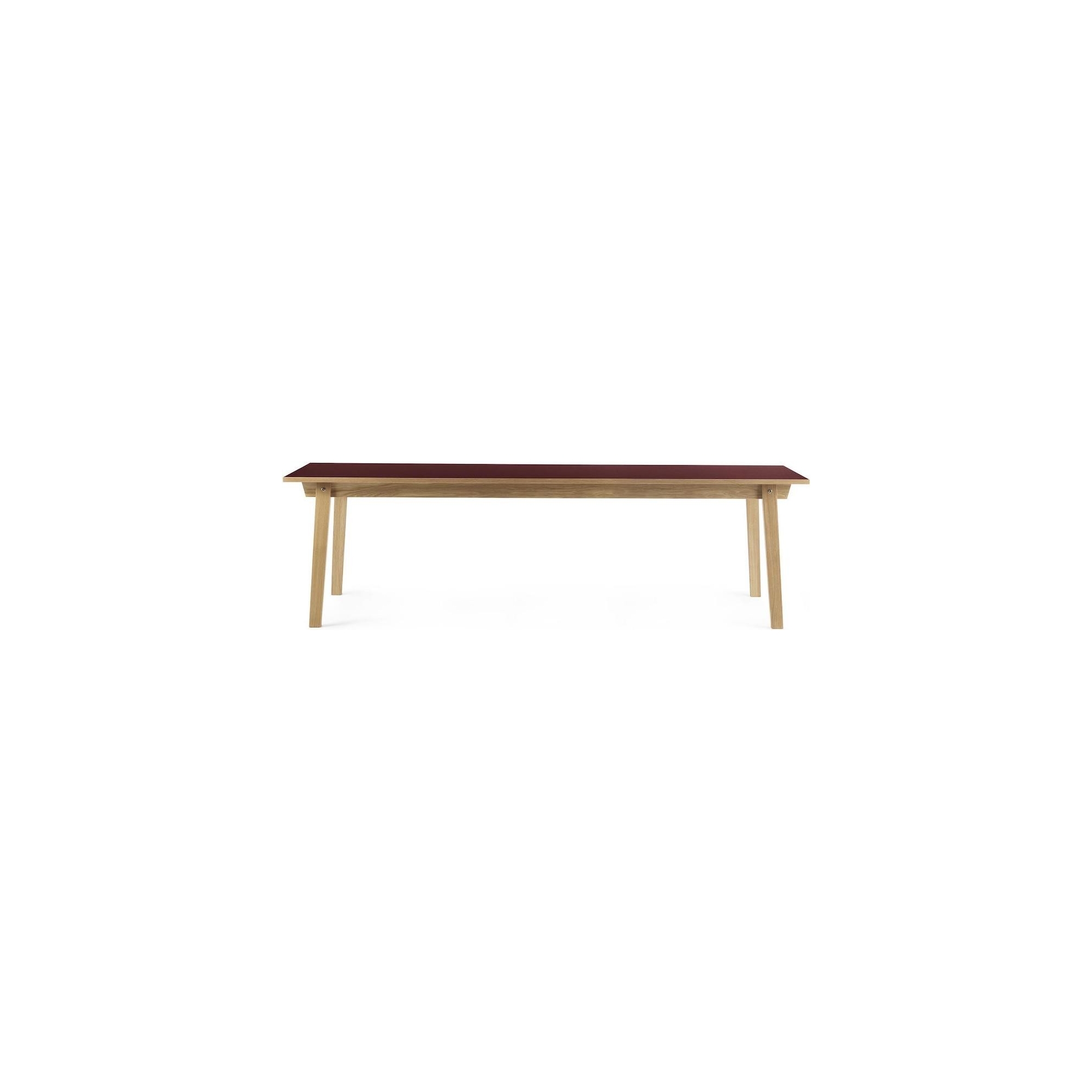 Burgundy - 90x250cm - rectangular dining Slice table - Normann Copenhagen