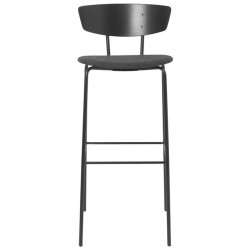 H76cm - black / dark grey - Herman bar stool upholstered - Ferm Living