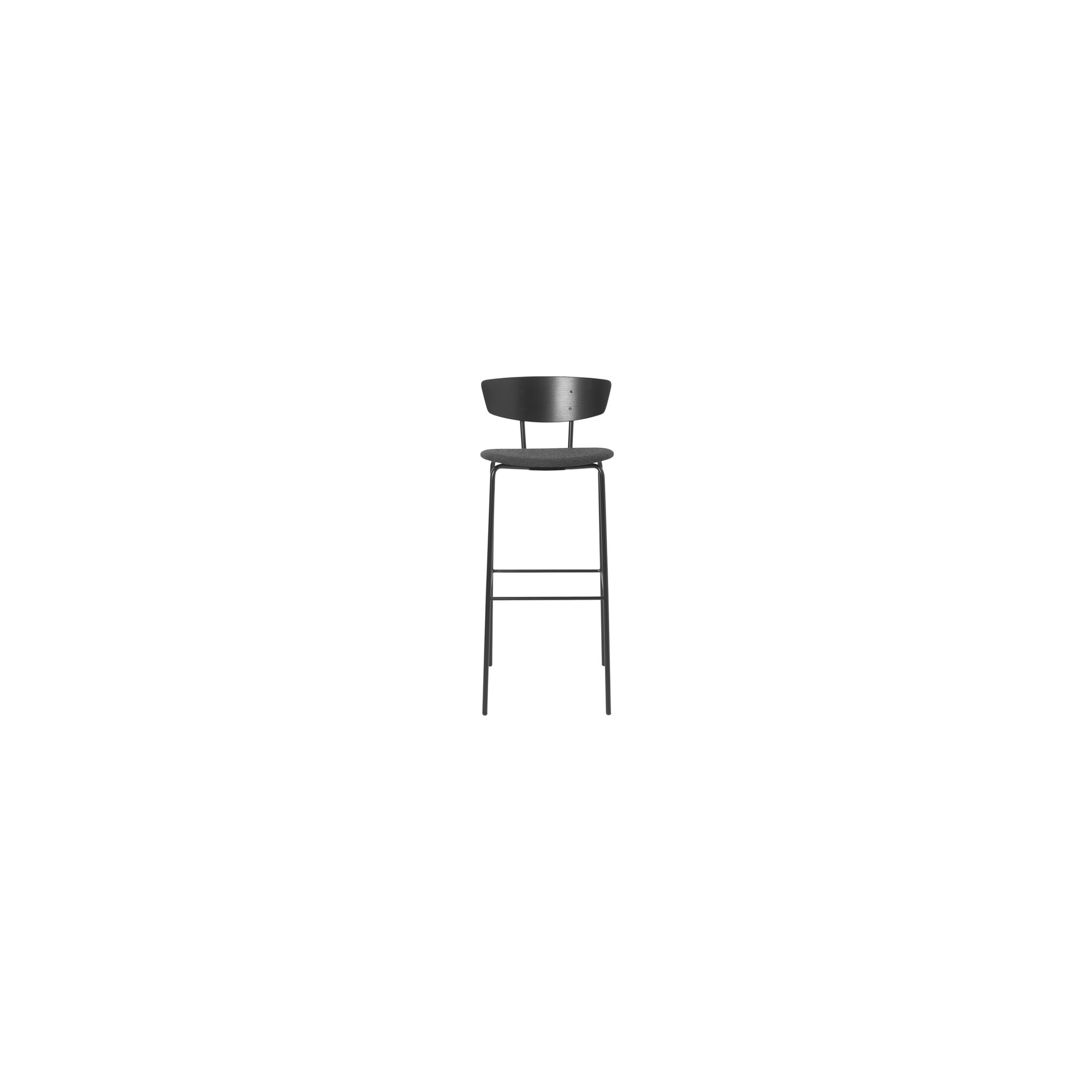 H76cm - black / dark grey - Herman bar stool upholstered - Ferm Living