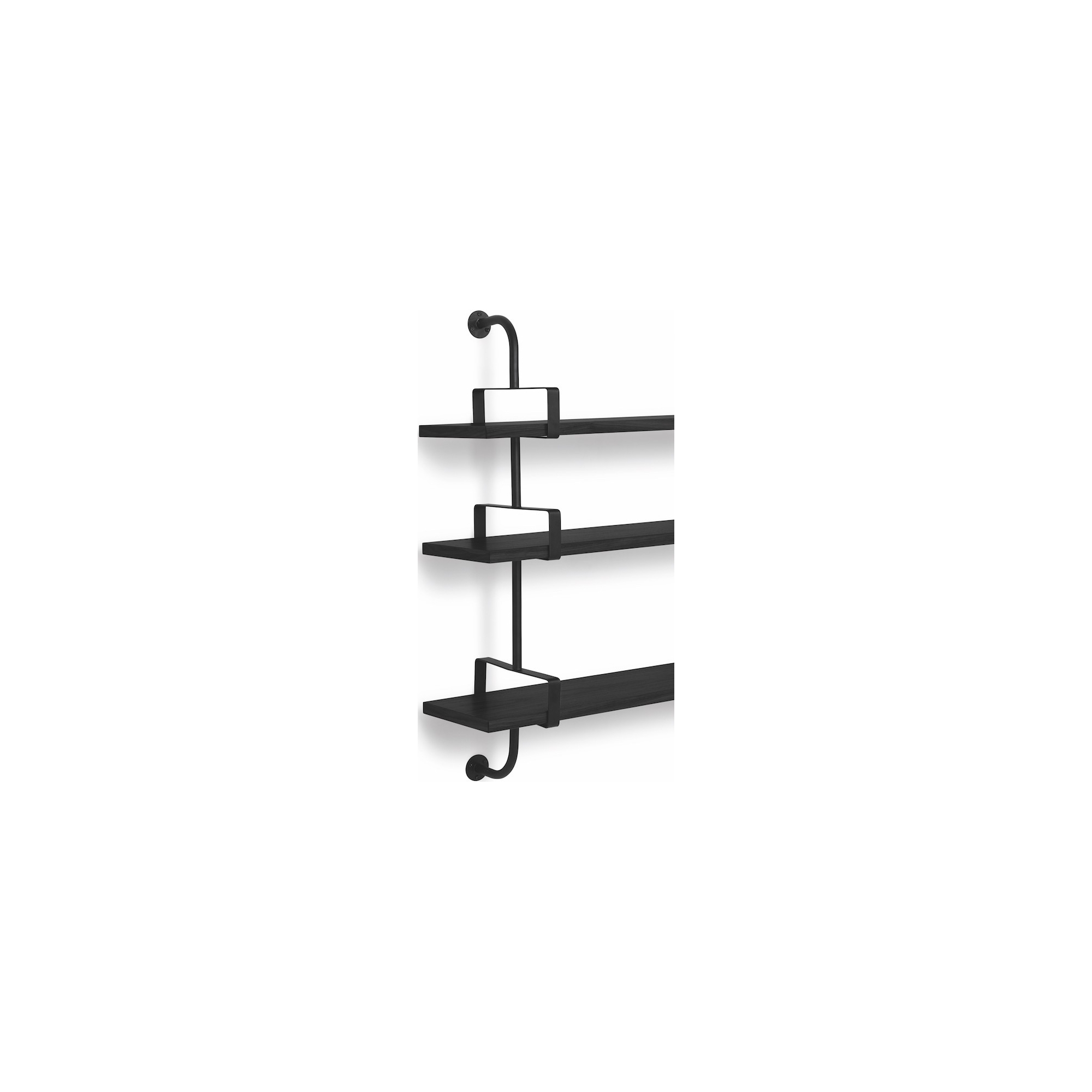 black stained ash - 3 shelves - Biblio-Démon - Gubi