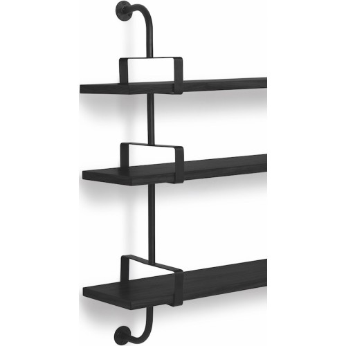 black stained ash - 3 shelves - Biblio-Démon - Gubi