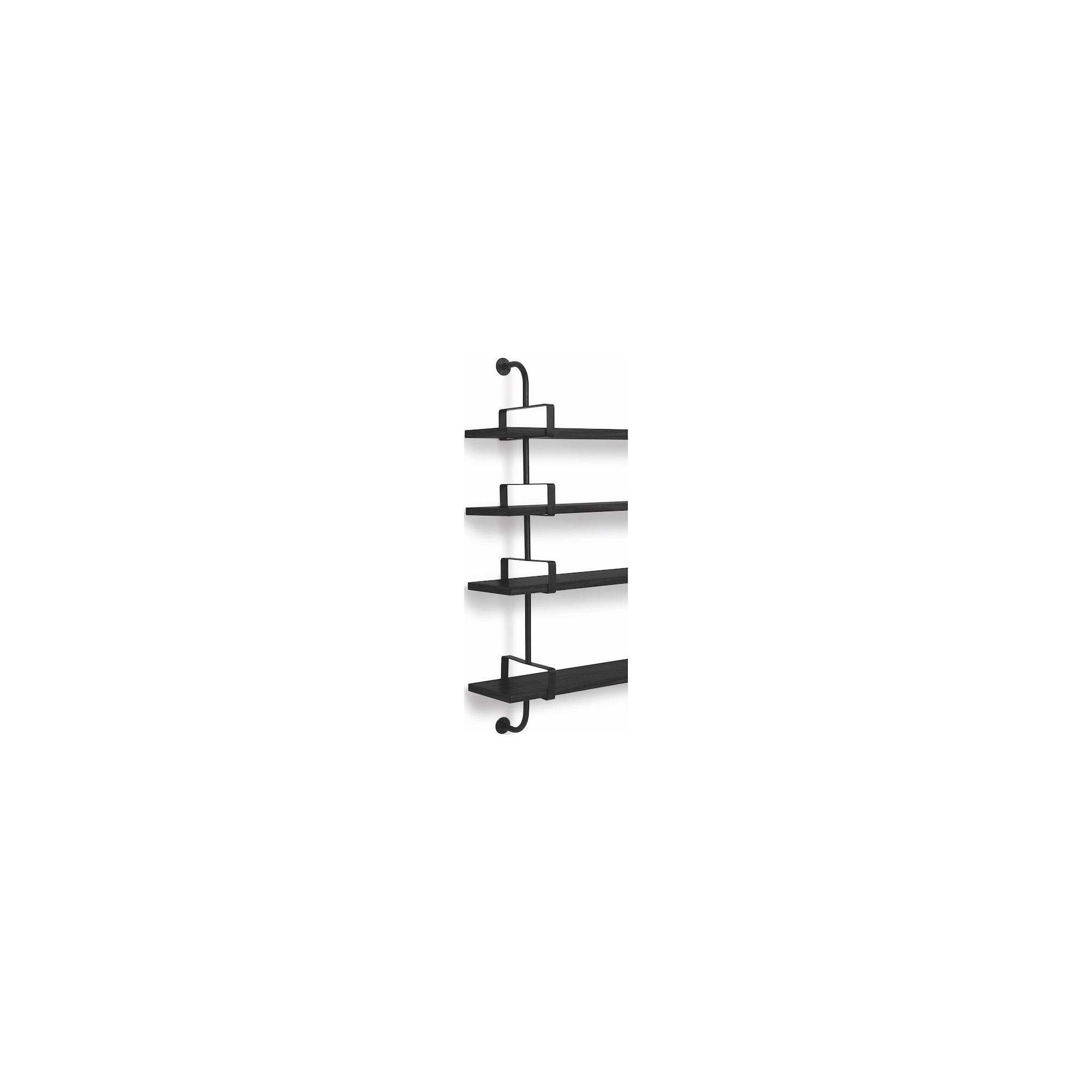 black stained ash - 4 shelves - Biblio-Démon - Gubi