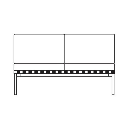 w/o armrest - square cushion - Grid sofa - Petite Friture