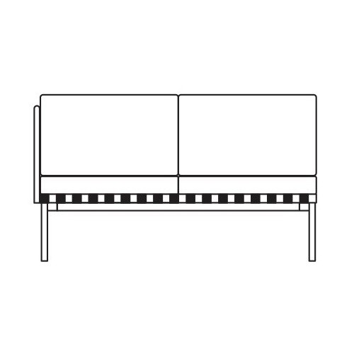 accoudoir à droite - coussin carré - canapé Grid - Petite Friture