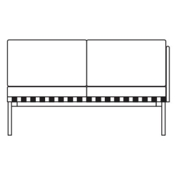 accoudoir à gauche - coussin carré - canapé Grid - Petite Friture