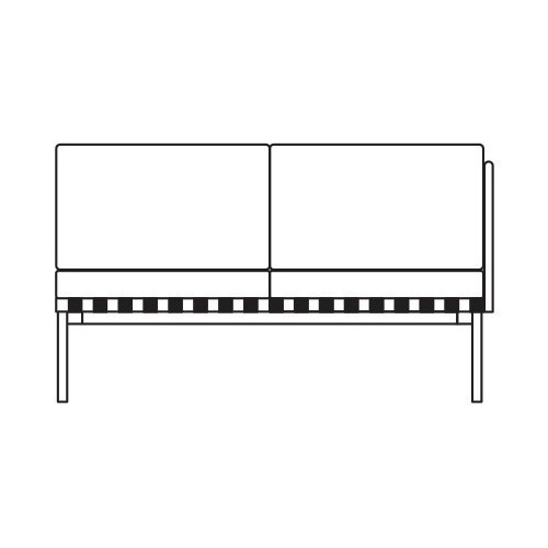 accoudoir à gauche - coussin carré - canapé Grid - Petite Friture