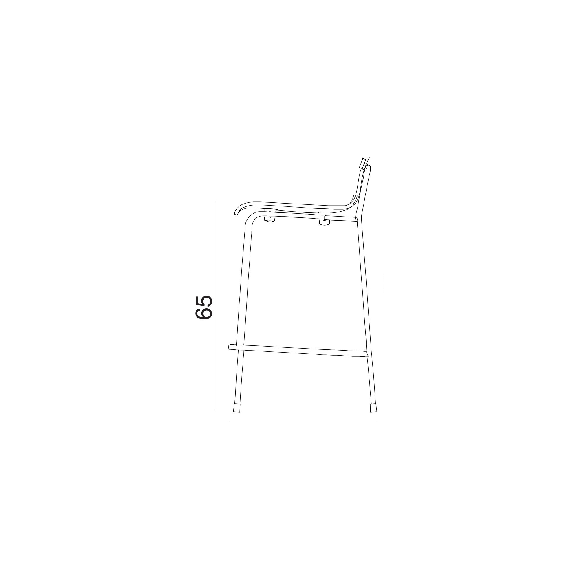 H65cm - Studio barstool - Normann Copenhagen