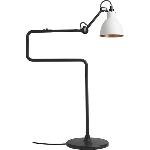 black / round white, copper inside - Gras 317 - table lamp - DCW éditions