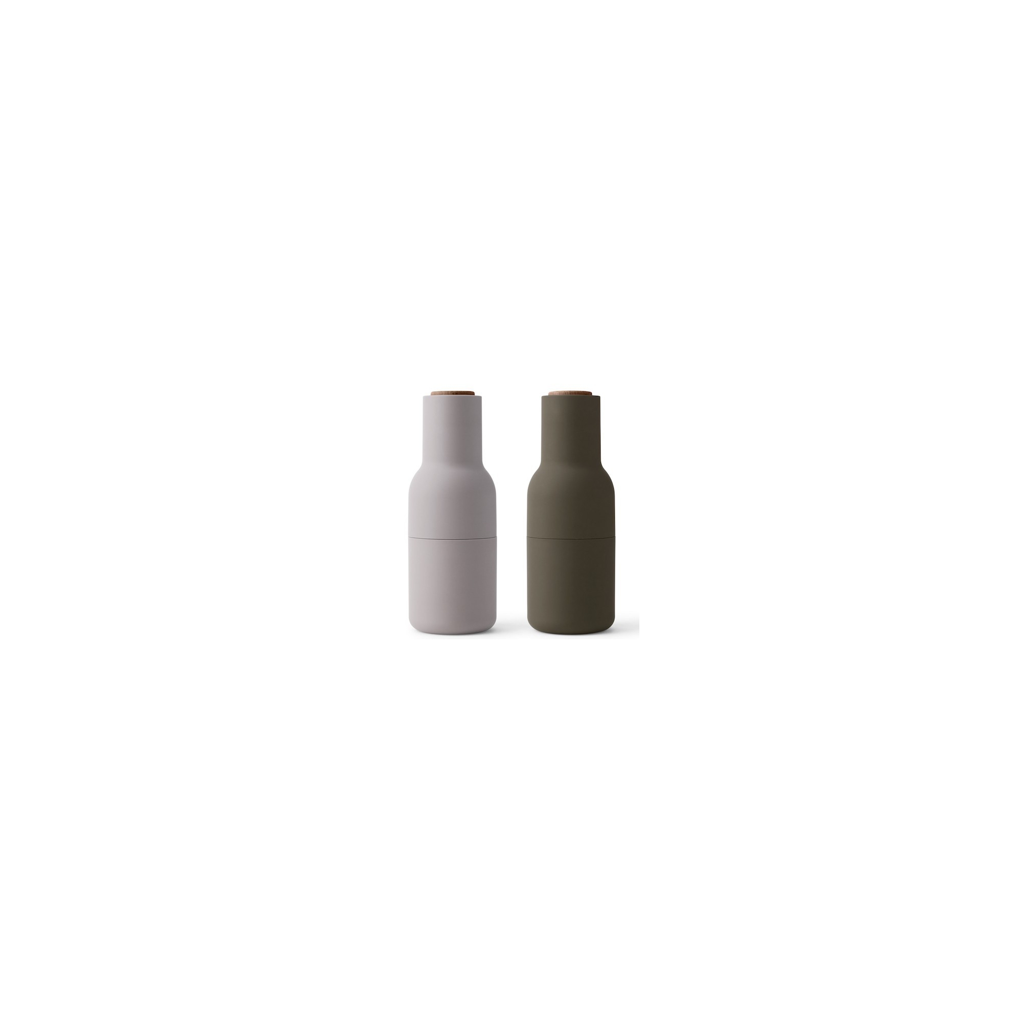 vert hunting, beige / couvercle noyer - lot de 2 moulins Bottle Grinder - Audo Copenhagen