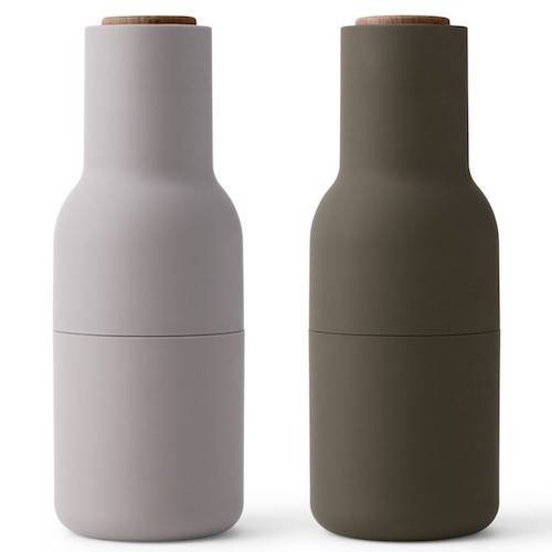 vert hunting, beige / couvercle noyer - lot de 2 moulins Bottle Grinder - Audo Copenhagen