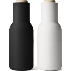 ash, carbon / beech lid - set of 2 Bottle Grinders - Audo Copenhagen